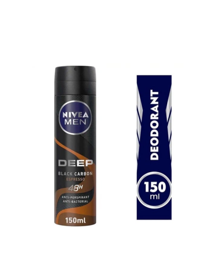 نيفيا عبوتين من نيفيا مزيل عرق رجالي عميق بالاسبريسو 150 مل - Image 3